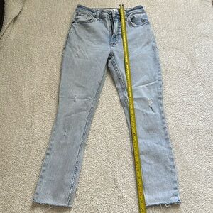 Abercrombie & Fitch Curve Love Skinny High Rise Raw Hem Size 24 short.